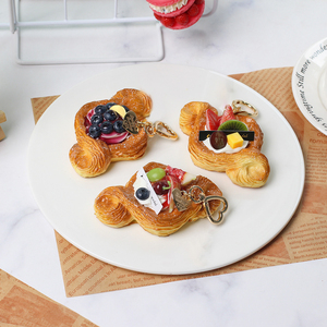 QYS Twisted Bread Shape Keychain Cute Food <b>Bag</b> Charm Mini Bread <b>Key</b> <b>Ring</b> Fashion Handbag Pendant Gift - Product Image 3