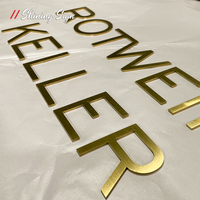 Signe brillant fabricant fourniture personnalisé 3D métal solide lettres en acier inoxydable non éclairé signes adresse hôtel Plaque