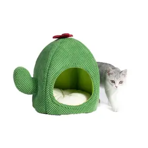 Donut Cat Tunnel Bed Pets House Natural Felt Pet Cat Cave Toys Round Wool Felt Pet Bed For Small Dogs Cat Interactive Play Toys