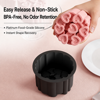Moule à gâteau en silicone en forme de cœur, 4 pouces, 8 pouces, moule à gâteau antiadhésif, moule à pâtisserie de qualité alimentaire pour mousse, dessert, cheesecake