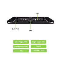 Ventes chaudes, HD 170 personnalisé °   Caméra de recul pour plaque d'immatriculation grand angle pour petites voitures, étanche IP69K, vision nocturne AHD