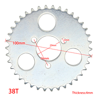38 54 64 74 dents 38T 54T 64T 74 T T8F 26MM 39MM 35MM pignon arrière Mini Moto ATV Quad Dirt Pit Pocket Bike Cross 47cc 49cc pièces