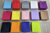 Sacs en papier kraft biodégradables et recyclables, best-sellers, écologiques, pour l'emballage direct des usines de vêtements, couleur unie, classiques