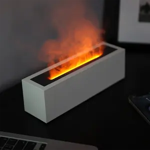 새로운 가정용 전기 아로마 테라피 초음파 쿨 미스트 시뮬레이션 3D 화재 에센셜 오일 아로마 공기 가습기 불꽃 디퓨저