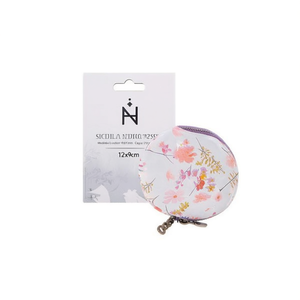 Portamonete floreale marca Z 12x9cm, mini portafoglio con cerniera per donne e ragazze, con catena portachiavi, stile fresco e portatile. - Product Image 2