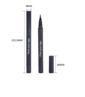 Benutzer definiertes Logo Schwarz Long Wear Wasserdichter Vegan Matte Liquid Eyeliner Pen Eyeliner Pencil