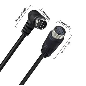 Câble vidéo S-Vide DIN 9 broches mâle-mâle ou mâle-femelle pour appareils vidéo tels que récepteurs, projecteurs, caméras - Product Image 5