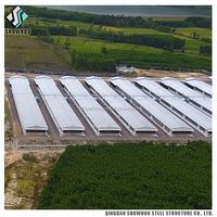 Cobertizo de gallinero de Metal prefabricado barato de construcción rápida Cobertizo de gallinero prefabricado Edificios de cobertizo de granja de granero de aves de corral
