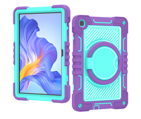 Housse de protection durable pour tablette, antichoc, avec protection à 360° °   Support rotatif avec poignée et sangle d'épaule pour Honor Pad X8, idéal pour les voyages