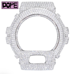 Boîtier de montre Hip Hop G-Shock en moissanite, bijoux de luxe, montre sertie de diamants VVS, lunette de montre en moissanite - Product Image 2