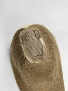 2024 <span class=keywords><strong>nouvelle</strong></span> mode russe cheveux soie Base Topper luxe qualité 100% cheveux humains Topper suisse dentelle femmes Topper pour la vente de noël - Product Image 4