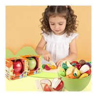 Juego de Juguetes de Cocina para Niños, Juego de Imitación de Cortar Frutas y Verduras, Juguetes de Rol para Niños, Educación Temprana, Juego de Cocina de Plástico