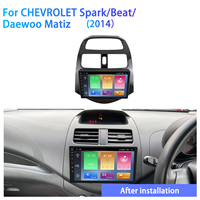 Meihua Accessoires d'intérieur de véhicule Kits de cadre audio pour autoradio Panneau de tableau de bord DVD pour CHEVROLET Spark/Beat/Daewoo Matiz 2014