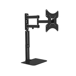 Full Motion TV Bracket Tilt Articulating Swivel TV Wall Mount With Shelf