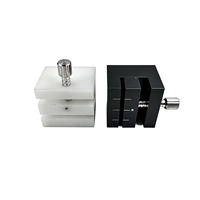 Herramientas de reparación de relojes hechas a mano, piezas de plástico duro para correas, base de sujeción para correas, herramienta para quitar y fijar correas, base de sujeción en blanco y negro