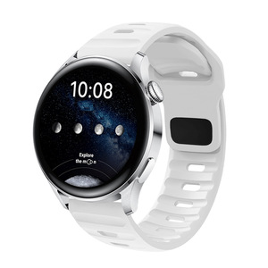 Bracelet de montre sport de luxe en silicone avec boucle carrée diamantée, respirant, compatible avec Huawei Watch et <span class=keywords><strong>Samsung</strong></span> <span class=keywords><strong>GT3</strong></span>/4/GT5 - Product Image 3