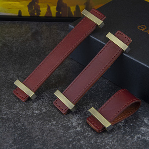 Nouvelle Tendance Poignée en Cuir pour Armoire à Chaussures, Tiroir de Penderie, Porte de Meuble, Poignée en Cuir de Vachette Haut de Gamme, Boucle de Poignée en Cuir, Style Tendance - Product Image 6