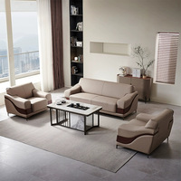 Ensemble de canapés de bureau en cuir écologique moderne blanc luxueux, modulaire, 1 à 3 places, facile à nettoyer, pour la maison, le bureau, le salon, commercial