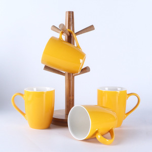 Yellow <b>Ceramic</b> <b>Mugs</b> Set Of 50 Solid Color Coffee <b>Mug</b> For Giveaways HB008 - Product Image 1
