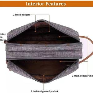 Customizable Bulk Makeup Cosmetic Travel Pouch with Zipper Factory Free Design Shaving Dopp Kit for <b>Toiletry</b> <b>Bag</b> for <b>Women</b> and M - Product Image 3