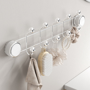 Yimijia Suction Cup Hook Wall Mounted Rectangle Multifunction Minimalist Storage Rack For Home Kitchen Bathroom Use - Product Image 2