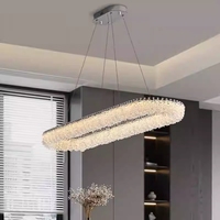 Lustre en cristal moderne de luxe pour villa, restaurant, hôtel, salle de banquet, décoration de la maison, lumière de lustre, hauteur réglable