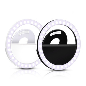 <span class=keywords><strong>Anneau</strong></span> lumineux LED rechargeable portable, lumière pour appareil photo de beauté, lumière pour selfie, clip, auto-minuterie, accessoire pour tous les téléphones mobiles - Product Image 1