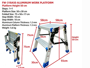 <span class=keywords><strong>Escalera</strong></span> Plegable de Aluminio Reforzado de 2 Peldaños, Antideslizante, <span class=keywords><strong>para</strong></span> Interiores, <span class=keywords><strong>Baño</strong></span>, Cocina, Apartamento, Taller, Almacén - Product Image 5