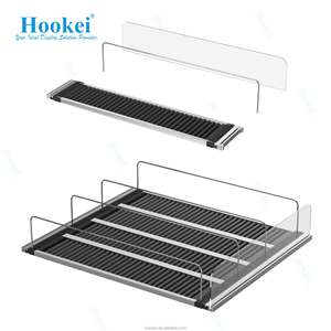 Étagère à rouleaux automatique à alimentation par gravité, réglable, pour supermarché, présentoir réfrigéré pour boissons avec séparateur - Product Image 2