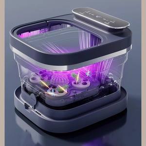 Baignoire pliable pour les pieds AUX avec chauffage, massage automatique, bassin pour les pieds à domicile, bleu AFB-50A1302 - Product Image 4