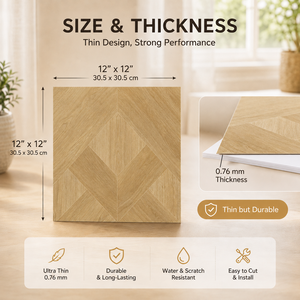 Loseta de Suelo de Madera PP Imitación Roble Claro, Autoadhesiva, Impermeable, para Pegar y Usar, Venta al Por Mayor - Product Image 4