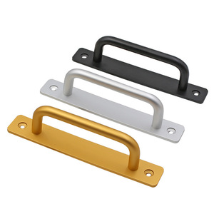 Aluminum Alloy <b>Door</b> Handle Black Silver Gold Minimalist Design Easy Installation Wooden <b>Door</b> Cabinet <b>Barn</b> <b>Door</b> Use - Product Image 3