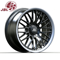 Nouvelles jantes forgées deux pièces de 18 à 26 pouces, noir brillant, multi-rayons, rebord poli, 5x112 5x120 20mm, adaptées pour le tuning de voitures de sport