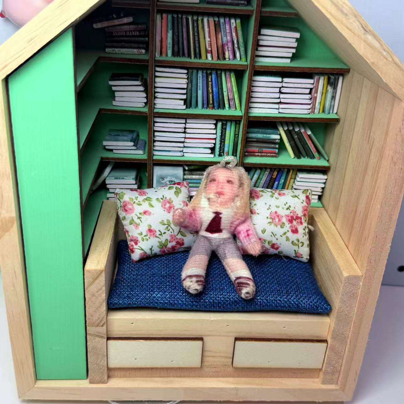 Colgante de ratón bebé seco de 6 cm