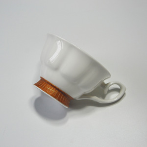 Handmade Porcelain Tea Set Bamboo Weaving Portable <b>Teacups</b> Reusable Gift Tableware - Product Image 4