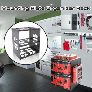 JH-Mech 헤비듀티 스틸 팩아웃 마운팅 선반 조절 가능 3단 공구 보관 랙 고하중 용량 금속 팩아웃 선반 - Product Image 3