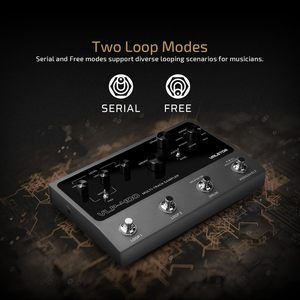 Pedal de Estación de Loop para Guitarra VALETON, 100 Ritmos Estéreo, 7 Efectos Personalizables, Perillas Asignables, Pedales de Pie, USB, Compatible con Win/Mac - Product Image 3