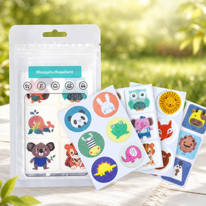 Patch anti-moustiques pour enfants, autocollant animal de dessin animé, <span class=keywords><strong>huile</strong></span> <span class=keywords><strong>essentielle</strong></span> végétale, sans DEET, autocollants anti-moustiques pour bébé, utilisation en extérieur - Product Image 1