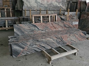 Dalles de <span class=keywords><strong>sol</strong></span> polies en pierre naturelle BOTON STONE <span class=keywords><strong>pour</strong></span> extérieur, comptoir de cuisine, carreaux de granit rouge d'Inde - Product Image 5