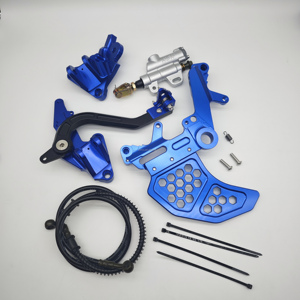Componente <span class=keywords><strong>CNC</strong></span> Rinforzato FMO per Surron Ultra Bee, Staffa per Doppia Pinza Sinistra e Staffa Freno per Pedane, Accessori Moto - Product Image 3