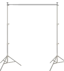 <span class=keywords><strong>Support</strong></span> <span class=keywords><strong>de</strong></span> <span class=keywords><strong>fond</strong></span> en acier inoxydable argenté 2,8 x 3 m pour studio photo - Product Image 6