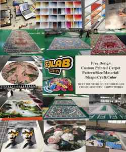 中国制造商现代墙到墙羊毛3D印花地毯酒店客厅定制设计区域地毯家居小吃 - Product Image 2