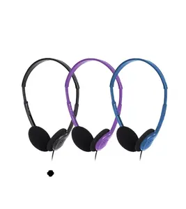 Headphone Sekali Pakai Berkabel, Headphone Stereo 3.5Mm untuk Sekolah