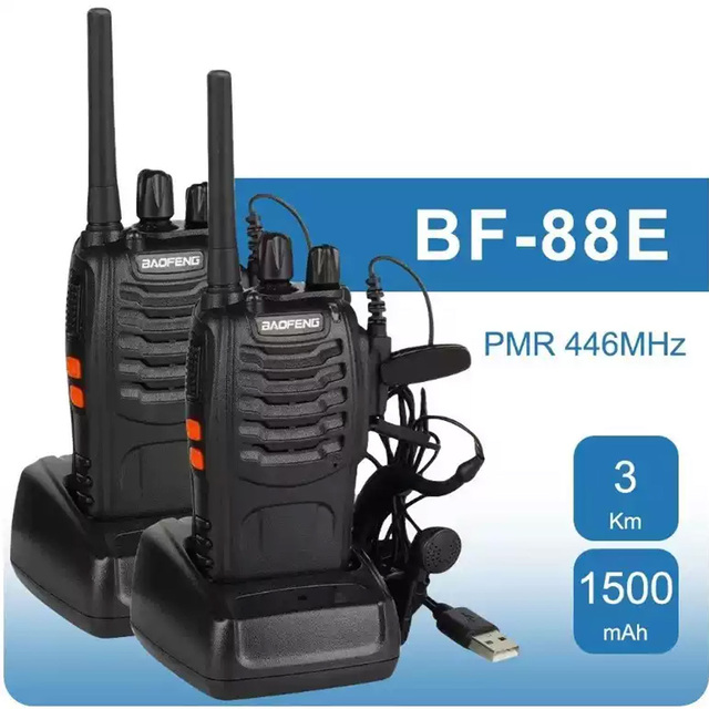 Wholesale for BF-88E Long Range USB Charger Analog Walkie Talkie PMR446 License Free 0.5W 16CH VOX Water Resistant Two Way