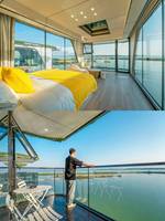 Maison mobile de style capsule spatiale, célèbre sur internet, pour zone touristique, personnalisable, avec chambre ciel étoilé, pour bureaux, bâtiments et centres commerciaux