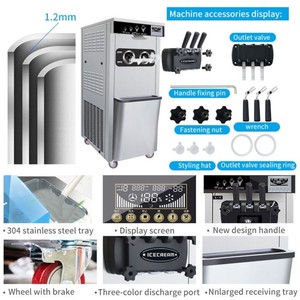 Machine à fabriquer de la crème glacée molle de <span class=keywords><strong>qualité</strong></span> supérieure, <span class=keywords><strong>prix</strong></span> d'usine compétitif pour les entreprises - Product Image 3