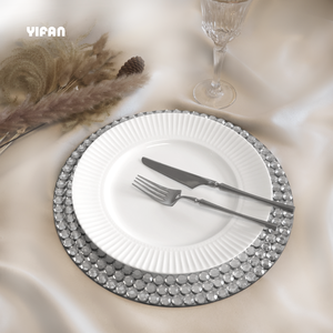 Wholesale 10.5 Inch Raised Lines Design Vintage Dinner Set for Wedding Decoration Restaurant Dishes Porcelain <b>Dinnerware</b> - Product Image 2
