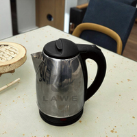 Bouilloire électrique de 1,8 L en acier inoxydable 304 de qualité alimentaire, bouilloire électrique portable avec ébullition rapide de l'eau