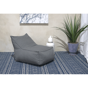 DB Ettie 3 pies. Silla de PUF de estilo japonés gris oscuro Agua y cómoda para el sofá de la sala de estar del hogar - Product Image 3