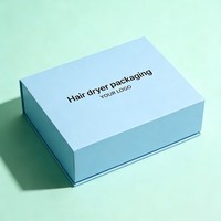 Boîte d'emballage de luxe de haute qualité pour sèche-cheveux, design personnalisé, impression numérique, emballage vide pour appareils électroménagers avec insert